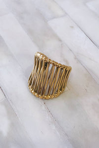 Natural Elements Slated Ring in Gold - SARAROSE