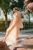 The Cindy Tiered Gown | Champagne - SARAROSE