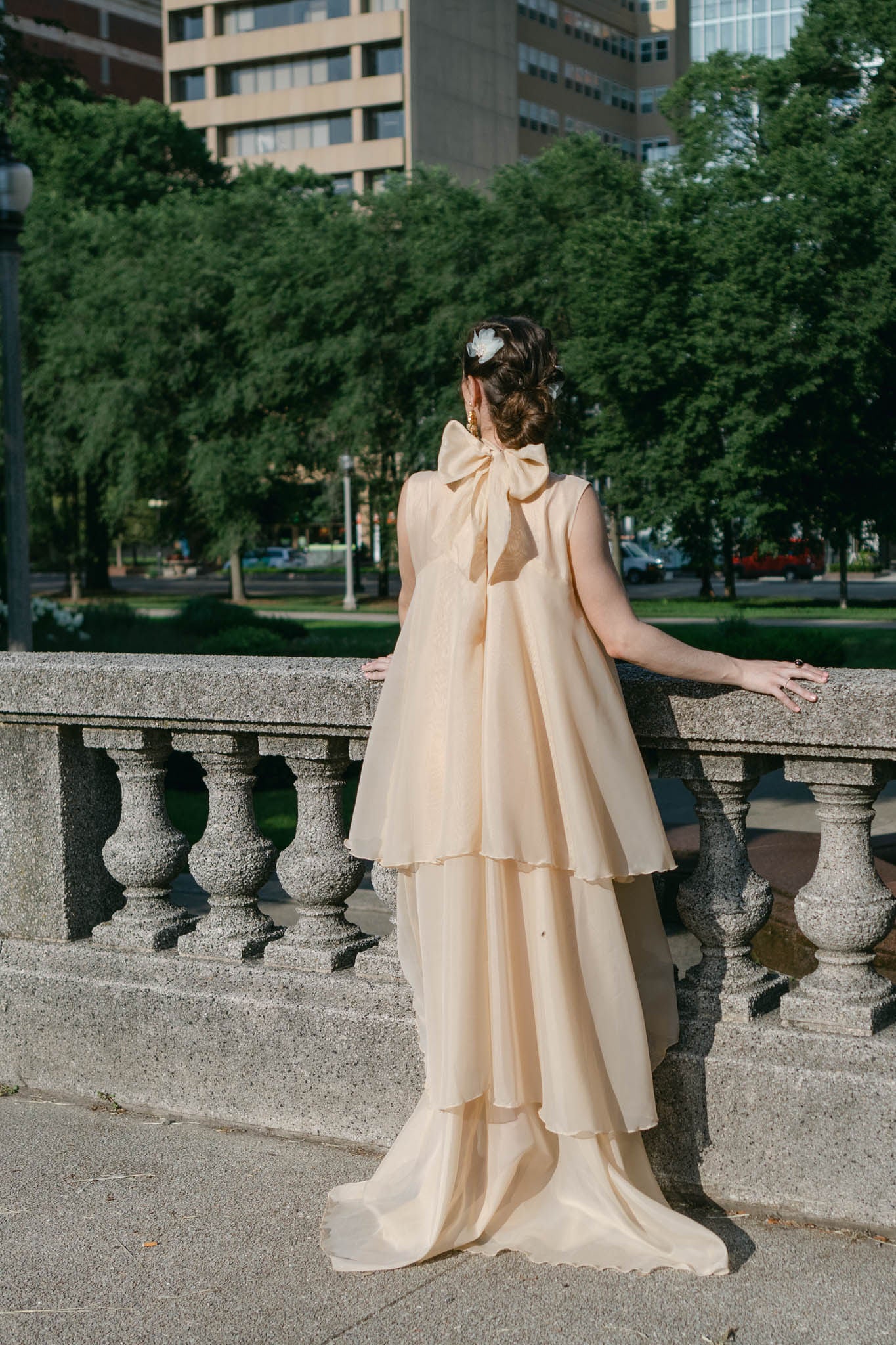 tiered champagne dress Luxury Dubai Champagne High Low Evening Dress SS249