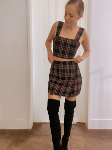 Tartan Plaid Skirt - SARAROSE