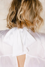 Load image into Gallery viewer, The Cindy Blouse | White Silk Satin - SARAROSE

